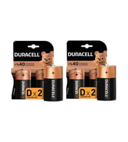 Duracell  D Piller 2’li paket 2 Paket x 2 li = 4 Adet Pil