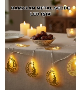 Ramazan Temalı Ay İçinde Secde Eden Adam LED Peri Işığı