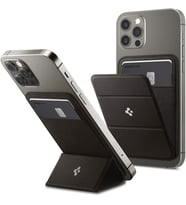 Spigen MagFit iPhone için MagSafe özellikli Kartlı Manyetik Cüzdan Smart Fold Wallet Gunmetal - AMP02766 Teşhir
