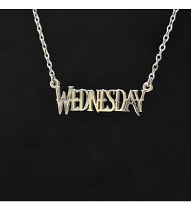 Kişiye Özel 925 Ayar Gümüş Wednesday Kolye