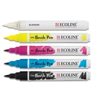 Talens Ecoline Brush Pen Fırça Uçlu Kalem 5 Renk Set PRIMARY 