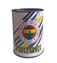 Fenerbahçe Metal Kumbara Orta Boy Orjinal Lisanslı 1 Adet FB Kumbara Taraftar Kumbara Sarı Kanarya 12x9 cm