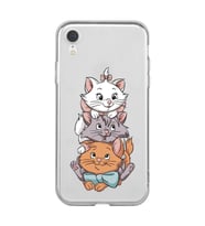 Iphone XR Uyumlu Marie Kedi Tasarımlı Şeffaf Telefon Kılıfı