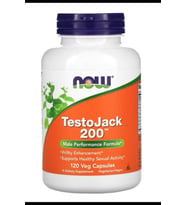 NOW TestoJack 200 Natural Testosteron Booster 120 Veg Capsul. Usa Version.3758 (Renksiz)