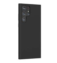Vendas Samsung S22 Ultra Uyumlu Fora Serisi Yumuşak Rubber Silikon Kılıf (Siyah)