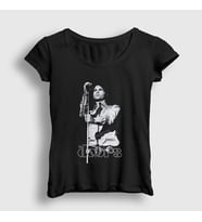 Presmono Kadın Siyah Jim Morrison The Doors T-Shirt 116012tt