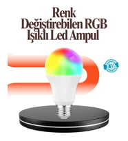 Renk Değiştiren Rgb Led Ampul 16 Renk Uzaktan Kumandalı 2025 Model