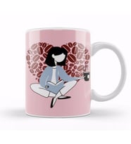 Funny Coffee DrinKs Art Lover Gift Quote   Vintage Retro Rainbow Style Kupa Bardak Porselen