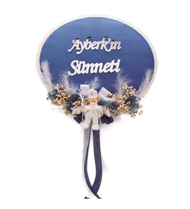 Sünnet Kapı Süsü Pleksi İsimli Kuru Çiçekli (Karışık)