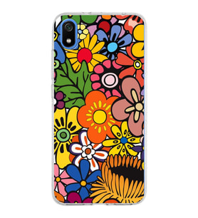 PrintiFy Xiaomi Redmi 7A ile Uyumlu 1mm Slim Fit Retro Renkler 2 Baskılı Şeffaf  Kılıf
