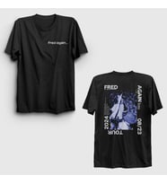 Presmono Unisex Siyah Tour Fred Again Sırt Baskılı T-Shirt 535377tt
