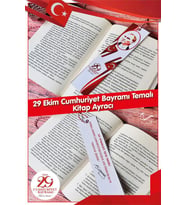 29 Ekim Cumhuriyet Bayramı Pvc Kaplamalı Su Geçirmez Kitap Ayracı (5 Li Set)-T591