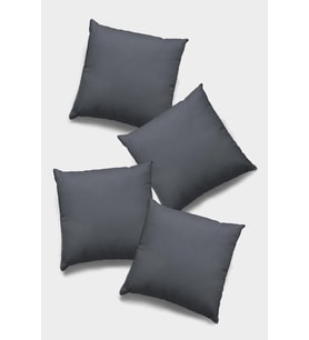 Koyu Gri Sade 4'lü Set Çift Taraflı Kırlent Kılıfı 4KRL011