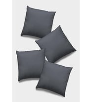 Koyu Gri Sade 4'lü Set Çift Taraflı Kırlent Kılıfı 4KRL011