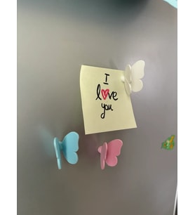 3D Baskı 3lü Kelebek Magnet Seti - Dekoratif Buzdolabı ve Metal Pano Süsü
