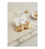 Mey İthalat® 316L Çelik Gold Renk Bohem Halka Model Küpe