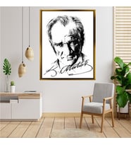 ÇERÇEVELİ ATATÜRK TABLO S80