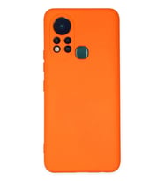 Newface İnfinix Hot 11s Kılıf Nano içi Kadife Silikon - Turuncu