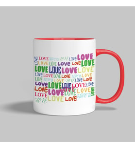 Love Aşk Yazılı Kupa Bardak Hediyelik