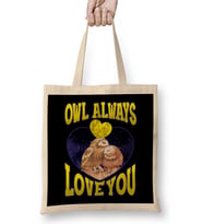 Owl Always Love You Adorable Owl Pun Bez Çanta Uzun Saplı
