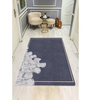 Modern Desenli Dijital Baskı Kaymaz Taban Halı H0955