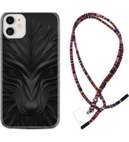 Apple iPhone 11 12 13 Mini Kılıf Boyun Asklı Rasta Silikon Black Fox 1325