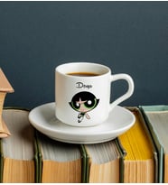 Power Puff Girls Buttercup Türk Kahvesi Fincanı Kişiye Özel