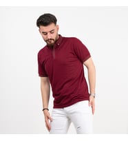 POLO YAKA SLİMFİT ERKEK T-SHİRT (Bordo)