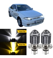 Hyundai Accent Yumurta Kasa 1995-2000 Uyumlu Mercekli Far Ampulü Led Xenon Sarı-Beyaz Şimşek Etkili
