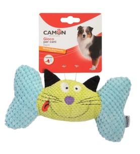 Camon Gıcırtılı ve İki Kemik Şeklinde Sevimli Peluş Köpek Oyuncağı 20 Cm