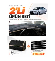 e-biz FORD FOCUS 2.5 SEDAN KAPAKLI (2008-2011) Uyumlu Torpido + Deri Çanta - Siyah-Bej - FO011