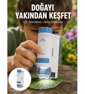Abs Gövdeli Öğrenci Ve Hobi Mikroskobu - Mavi Renk Yeni Nesil
