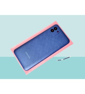 Tkgz - Samsung Galaxy A03 Sm A035 FULL KASA Arka Kapak Batarya Kapağı - MAVİ