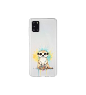 Samsung Galaxy A31 ile Uyumlu Splash Mirket Tasarımlı Şeffaf Silikon Kılıf