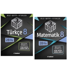 TUDEM YAYINLARI 8.SINIF LGS 3 BOYUT TÜRKÇE - MATEMATİK BECERİ TEMELLİ SORU BANKASI