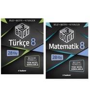 TUDEM YAYINLARI 8.SINIF LGS 3 BOYUT TÜRKÇE - MATEMATİK BECERİ TEMELLİ SORU BANKASI