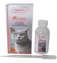 Biolive Kediler İçin B Vitamin+Multivitamin Tüy Sağlığı Likit Vitamin 100ml