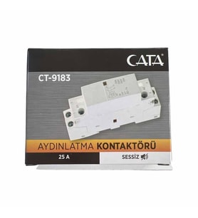 Cata CT-9183 25A Modüler Aydınlatma Kontaktörü (Beyaz)