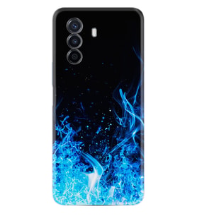 Huawei Nova Y70 Y90 Nova 9 SE  Kılıf Desemli Silikon Blue Fire 1678