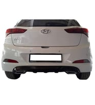 Hyundai İ20 (2014-2018) Egzoz Görünümlü Arka Tampon Eki - Difüzör (Plastik)