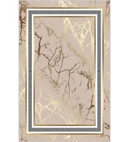 Eliana Home Baskılı, Yıkanabilir Kaymaz Taban Salon Halısı LNA1892-SD78 100x150 cm (Bej)
