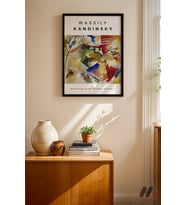 Kandinsky Sergi Posteri, Siyah Çerçeveli Duvar Tablosu - Modern Ev Dekorasyonu