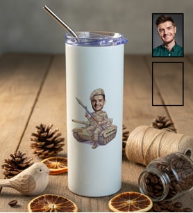 Kişiye Özel Karikatürlü Jandarma Pipetli Matara Jandarma Günü Hediyesi