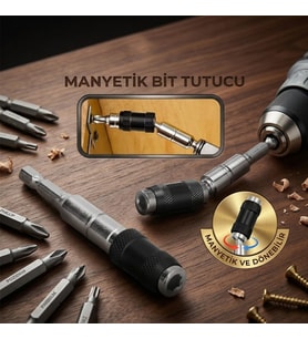 Manyetik Bit Tutucu - Mafsallı - Döner Başlık