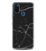 Samsung M21 M22 M23 M30 M31S M32 Kılıf Desenli Silikon Siyah Mermer 1299
