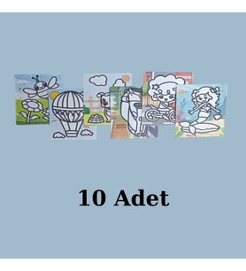 Kum Boyama Seti 10 Adet  A4 Boyutunda (27x20 )