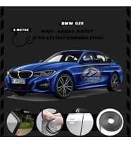 Bmw G20 Oto Araç Kapı Koruma Fitili 5metre Parlak Siyah Renk
