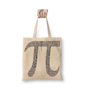 Pi Sayisi Matematik Öğretmenler Günü Bez Çanta Uzun Saplı Alışveriş Çantası Plaj Çantası (Beyaz)