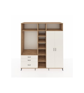Kronos Dolap 10 Raflı 3 Çekmeceli 2 Askılı 220x59x243 Çam-Aytaşı/Aytaşı