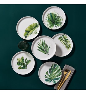 GÜRAL PORSELEN Bilbao 6 Kişilik 21 cm Pasta Tabağı 3697 Harmoni